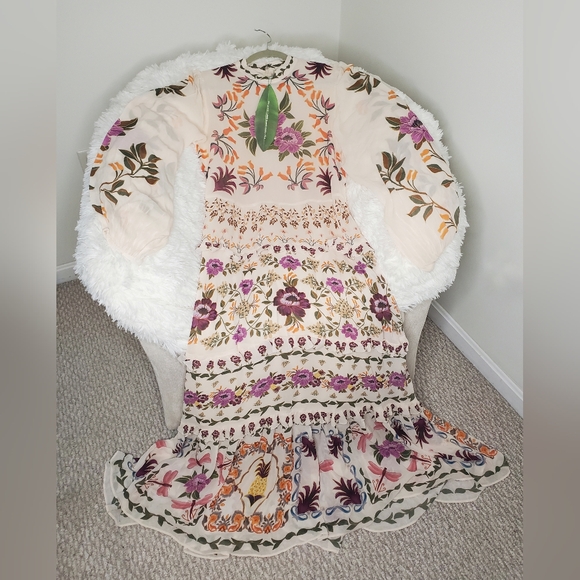 XL NWT FARM Rio Winter Garden Maxi Dress, Cream - Picture 14 of 15